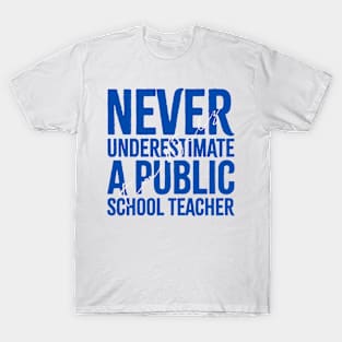 Never-underestimate-a-public-school-teacher T-Shirt